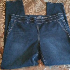NY&C High waist pull on jegging, size Large